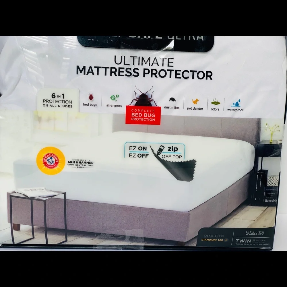Sleep Safe Ultra Ultimate Mattress Protector - Twin - 39”x75” - Open Box
